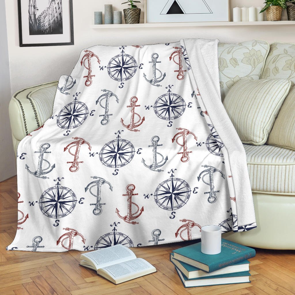 Anchor Pattern Print Design 06 Premium Blanket
