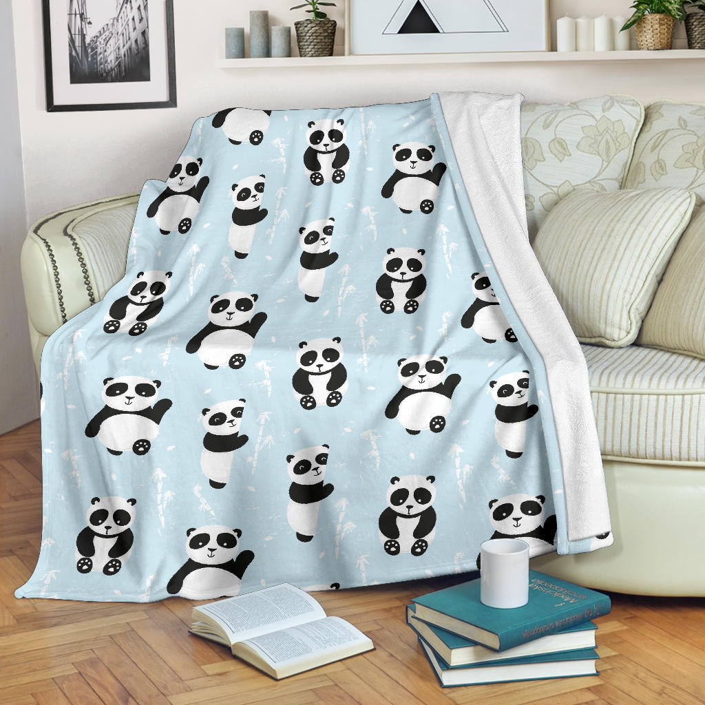 Panda Pattern Print Design A01 Premium Blanket