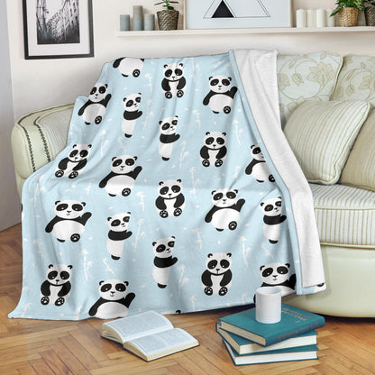 Panda Pattern Print Design A01 Premium Blanket