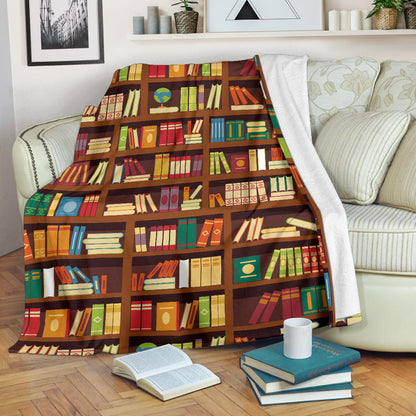Book Pattern Print Design 06 Premium Blanket