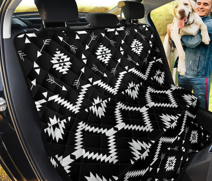 Native Pattern Print Design A04 Rear Dog Car Seat Cover Hammock