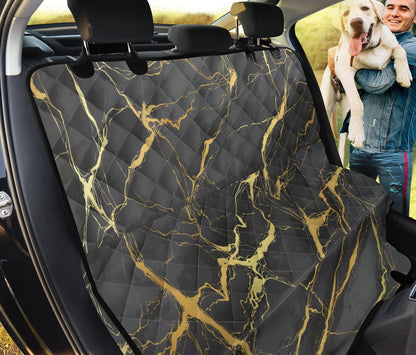 Marble Pattern Print Design 02 Rear Dog Car Seat Cover Hammock
