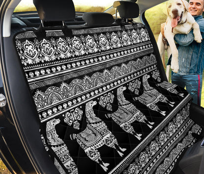 Llama Aztec Style Pattern Print Design 01 Rear Dog Car Seat Cover Hammock
