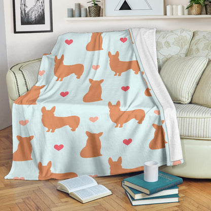 Pembroke Welsh Corgis Pattern Print Design A01 Premium Blanket