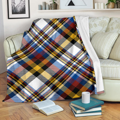Madras Pattern Print Design 01 Premium Blanket