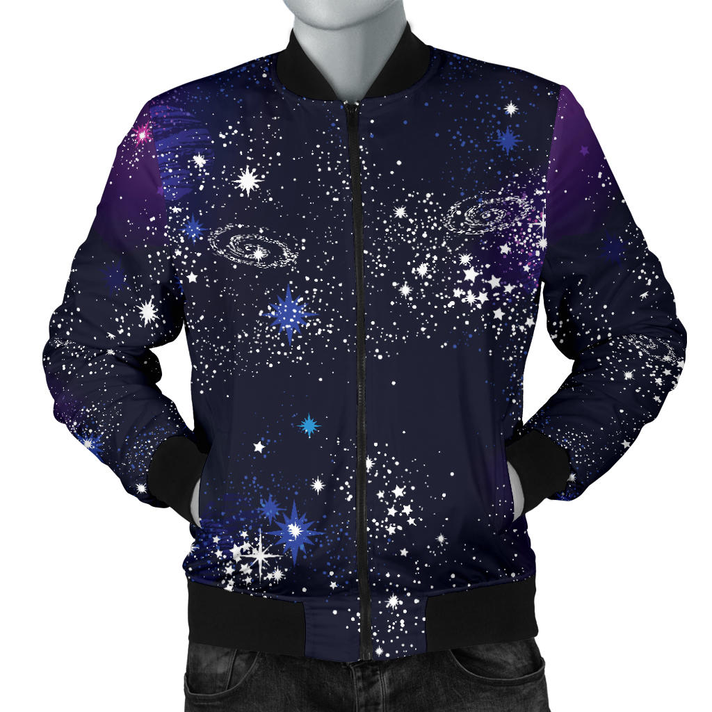 Cosmic Pattern Print Design 03 Men Bomber Jacket