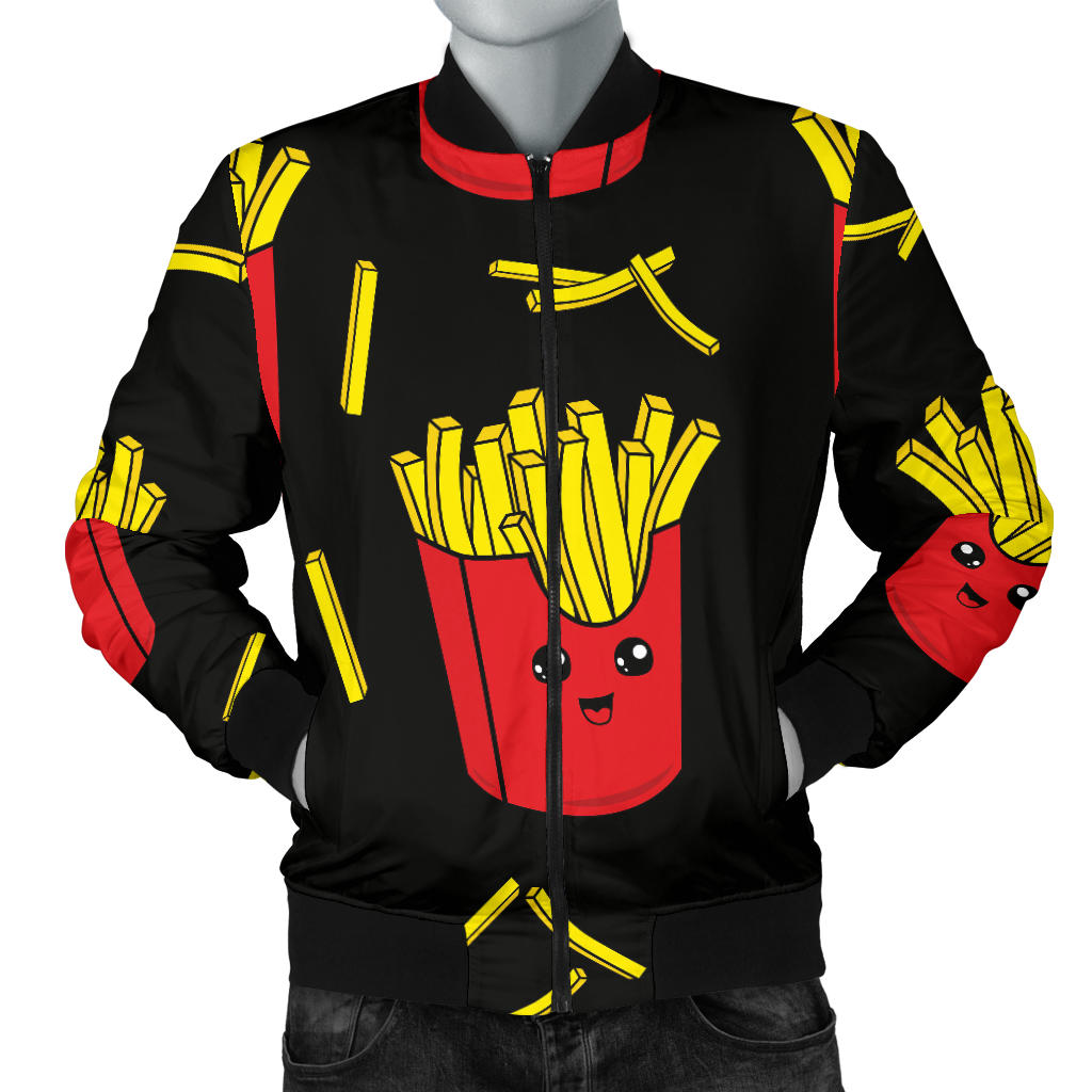 French Fried Pattern Print Design 03 Men Bomber Jacket