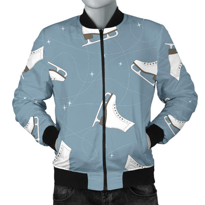 Ice Skate Pattern Print Design 02 Men Bomber Jacket
