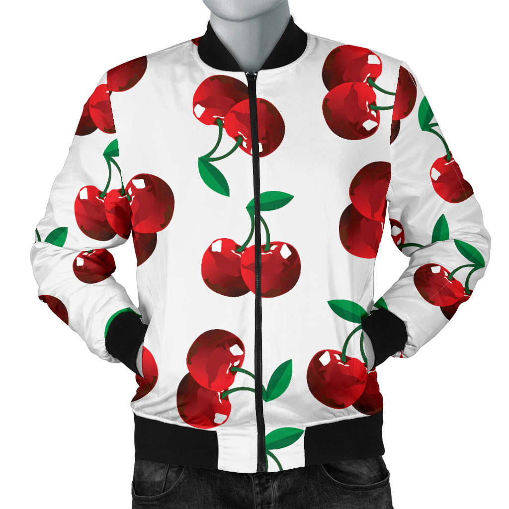 Cherry Pattern Print Design 01 Men Bomber Jacket