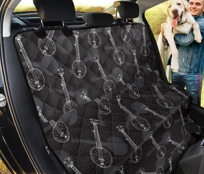 Banjo Pattern Print Design 03 Rear Dog Car Seat Cover Hammock