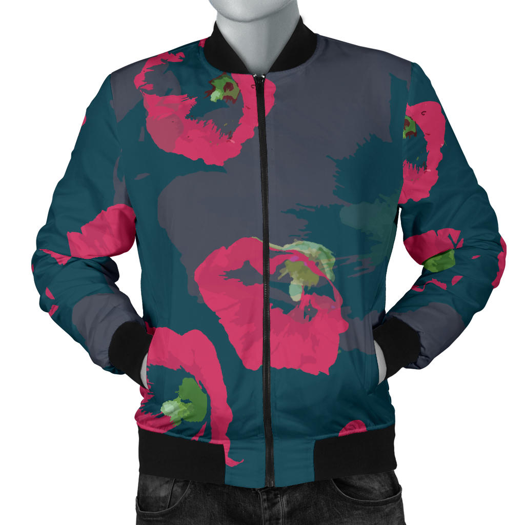 Morning Glory Pattern Print Design 01 Men Bomber Jacket