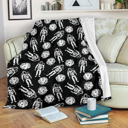Astronaut Pattern Print Design 03 Premium Blanket