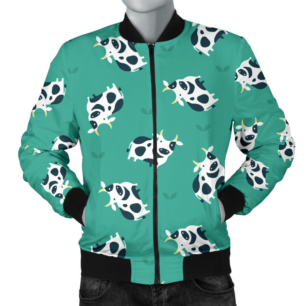 Cow Pattern Print Design 03 Men Bomber Jacket