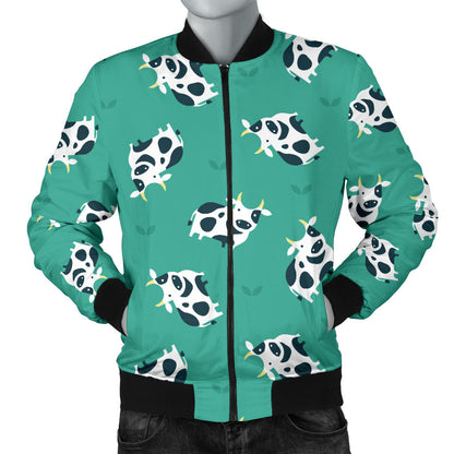 Cow Pattern Print Design 03 Men Bomber Jacket