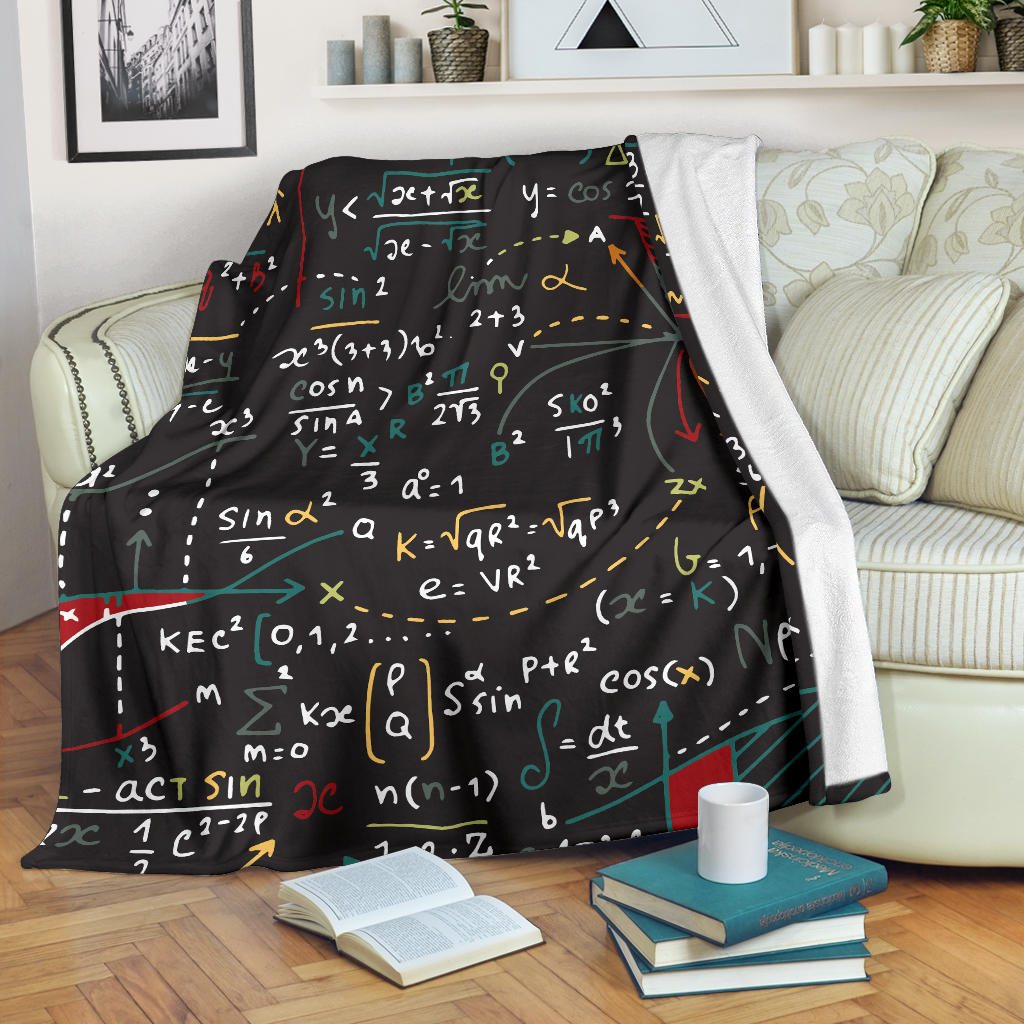 Math Pattern Print Design 04 Premium Blanket