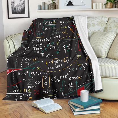 Math Pattern Print Design 04 Premium Blanket