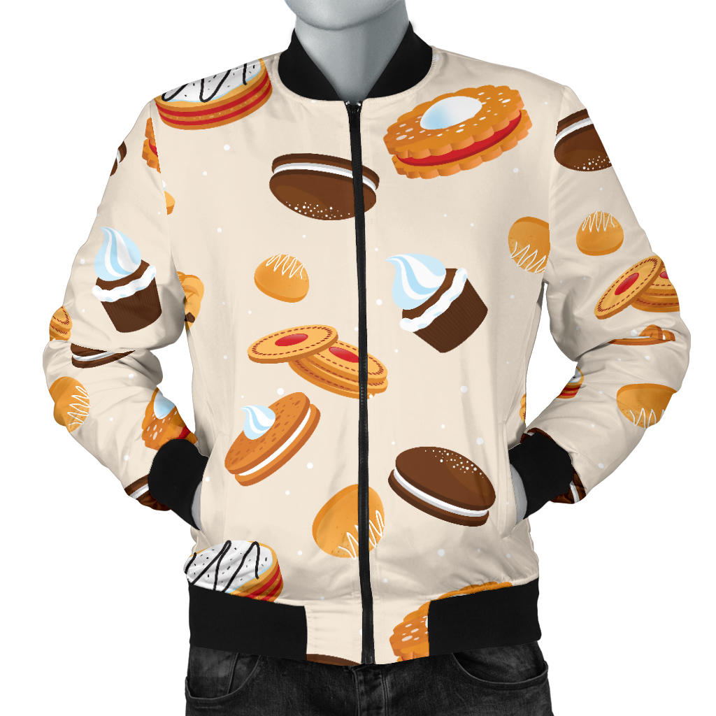 Biscuit Pattern Print Design 01 Men Bomber Jacket