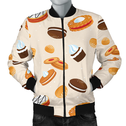 Biscuit Pattern Print Design 01 Men Bomber Jacket