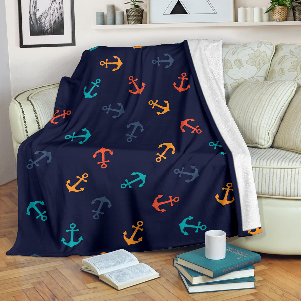 Anchor Pattern Print Design 05 Premium Blanket