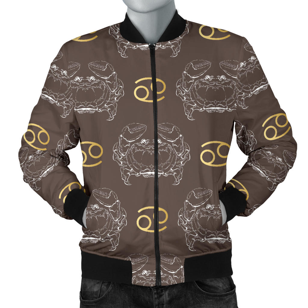 Cancer Zodiac Pattern Print Design 01 Men Bomber Jacket