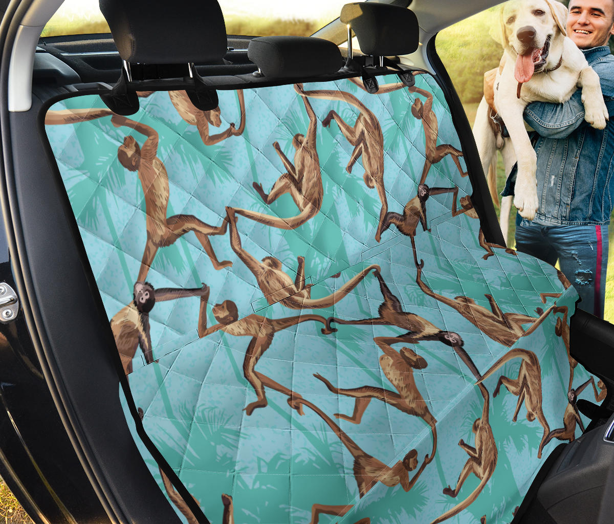 Monkey Pattern Print Design 04 Rear Dog Car Seat Cover Hammock