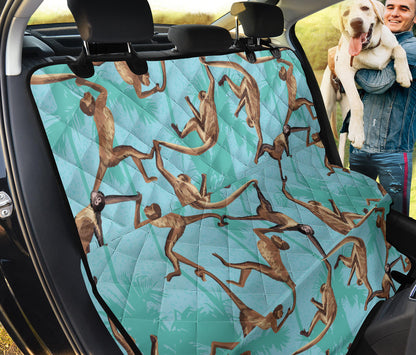 Monkey Pattern Print Design 04 Rear Dog Car Seat Cover Hammock
