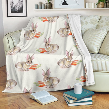 Rabbit Pattern Print Design 01 Premium Blanket
