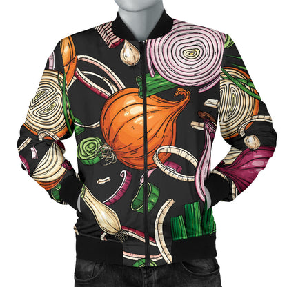 Onion Pattern Print Design A03 Men Bomber Jacket