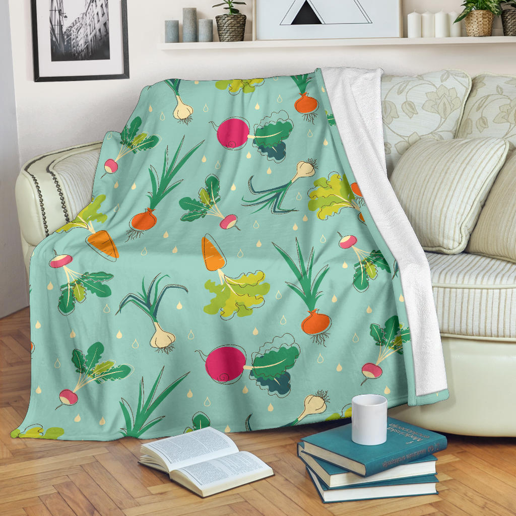Radish Pattern Print Design A01 Premium Blanket