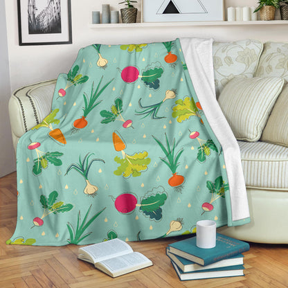 Radish Pattern Print Design A01 Premium Blanket