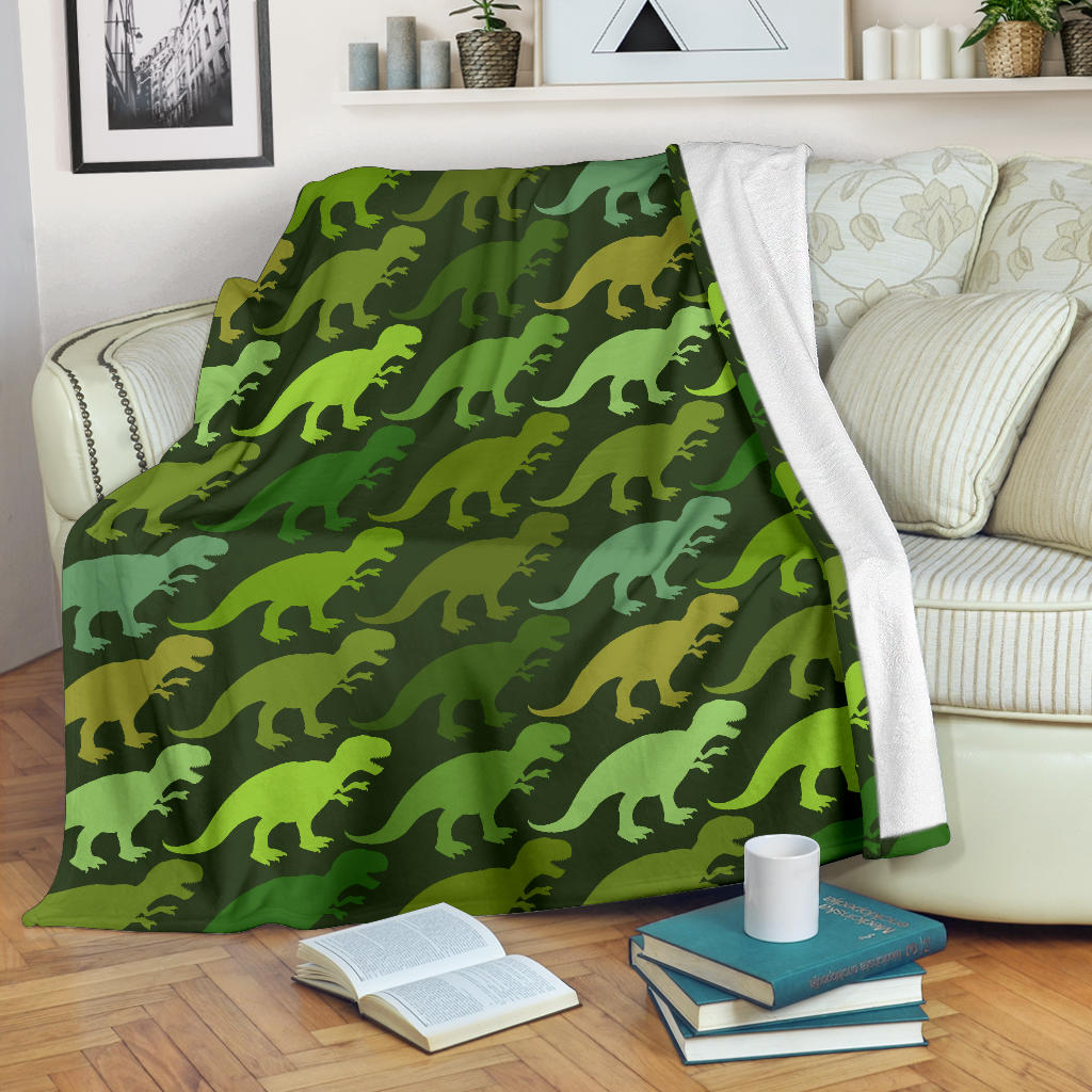 T Rex Pattern Print Design A03 Premium Blanket