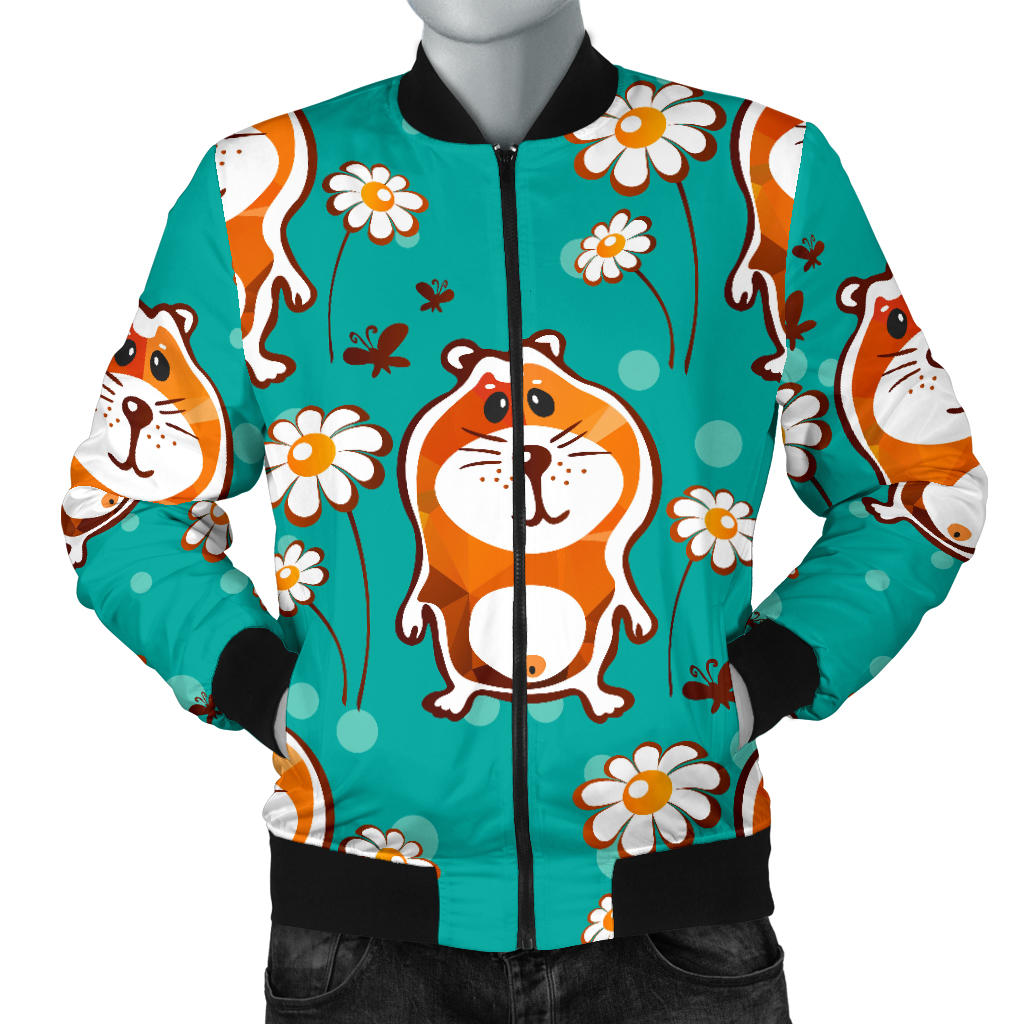 Hamster Pattern Print Design 01 Men Bomber Jacket