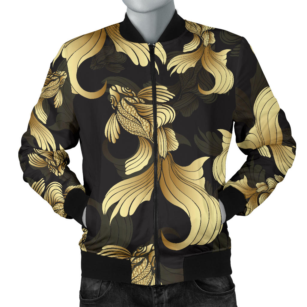 Goldfish Pattern Print Design 02 Men Bomber Jacket