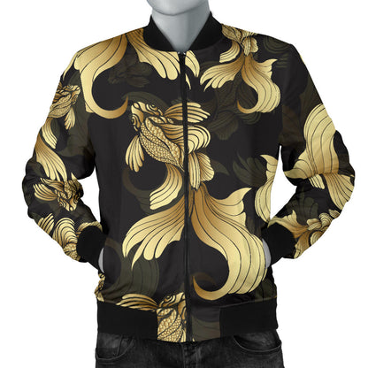 Goldfish Pattern Print Design 02 Men Bomber Jacket