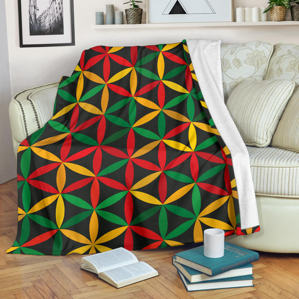 Rasta Pattern Print Design A04 Premium Blanket