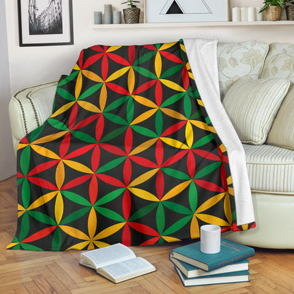 Rasta Pattern Print Design A04 Premium Blanket