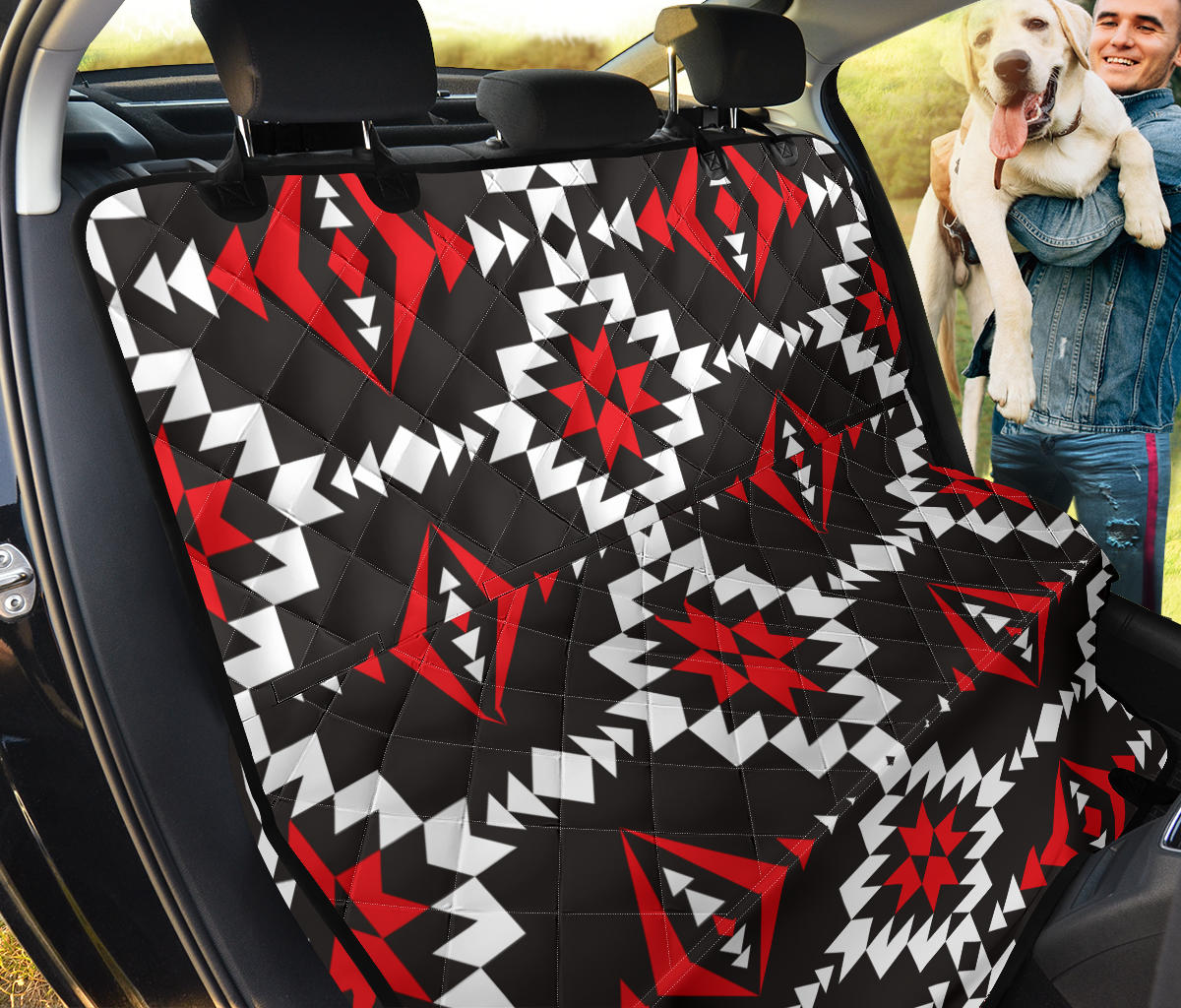 Navajo Pattern Print Design A02 Rear Dog Car Seat Cover Hammock