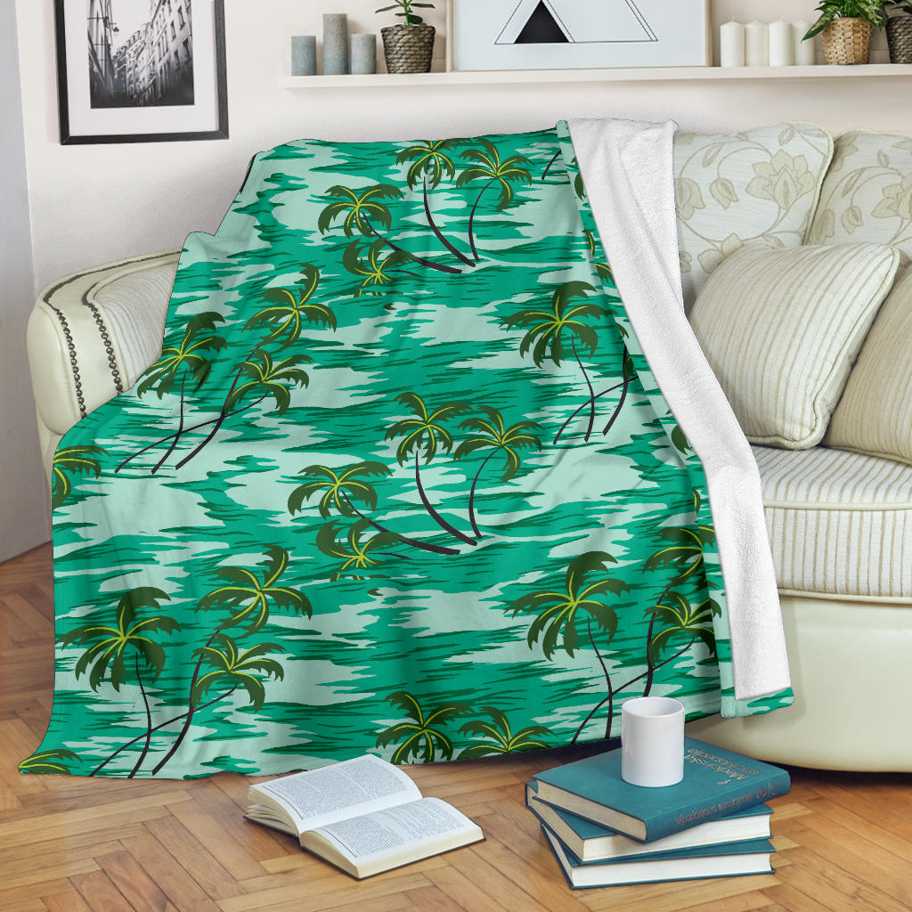 Palm Tree Pattern Print Design A01 Premium Blanket