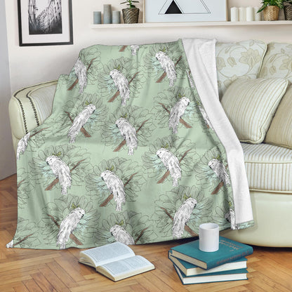 Cockatiel Pattern Print Design 01 Premium Blanket