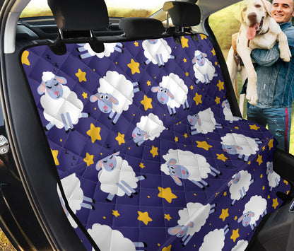 Sheep Pattern Print Design 03 Rear Dog Car Seat Cover Hammock