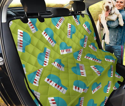 Piano Pattern Print Design 03 Rear Dog Car Seat Cover Hammock