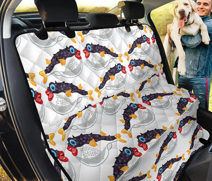 Fugu Pattern Print Design 03 Rear Dog Car Seat Cover Hammock