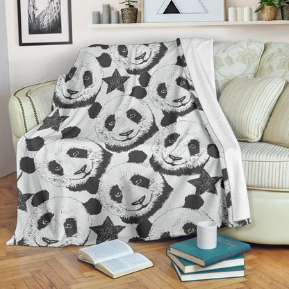 Panda Pattern Print Design A02 Premium Blanket