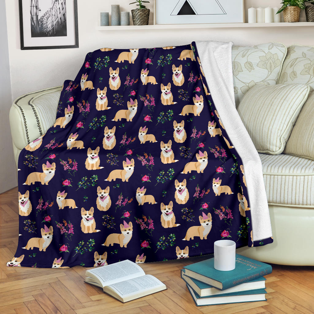Pembroke Welsh Corgis Pattern Print Design A06 Premium Blanket
