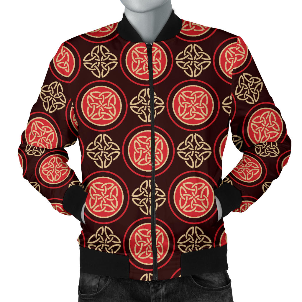 Celtic Pattern Print Design 02 Men Bomber Jacket
