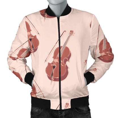Cello Pattern Print Design 03 Men Bomber Jacket