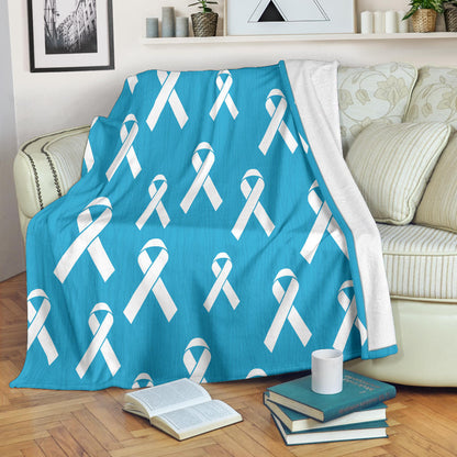 Liver cancer Pattern Print Design 01 Premium Blanket
