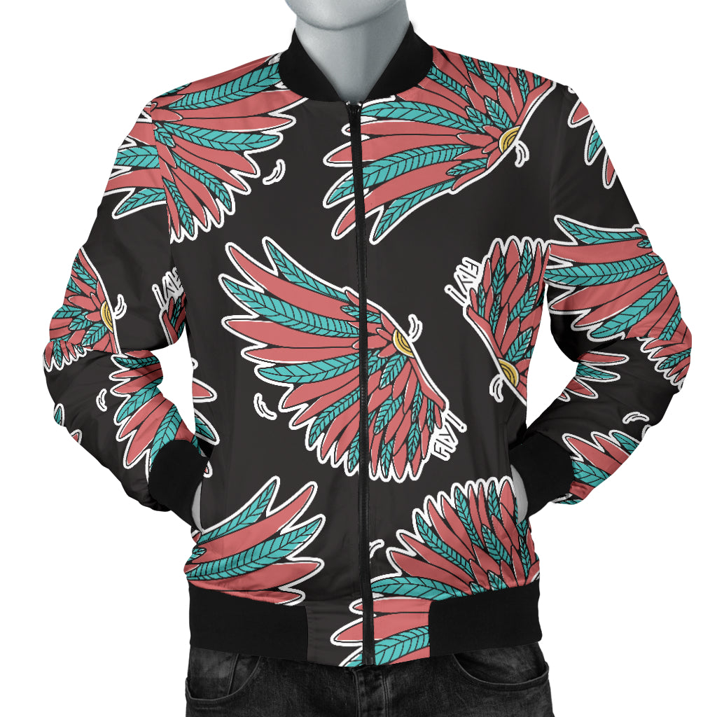 Angel Wings Pattern Print Design 05 Men Bomber Jacket