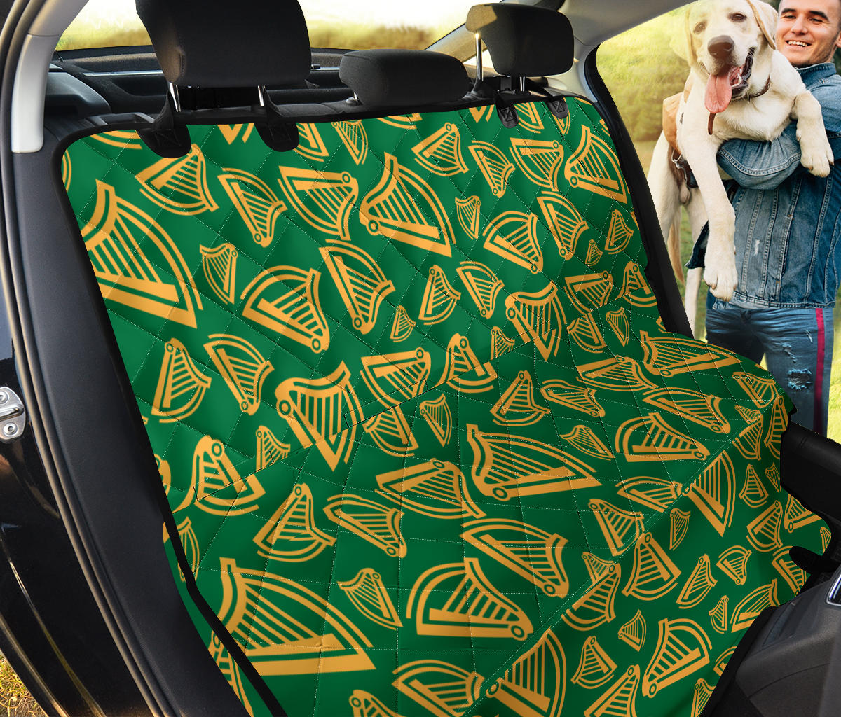 Harp Pattern Print Design 03 Rear Dog Car Seat Cover Hammock