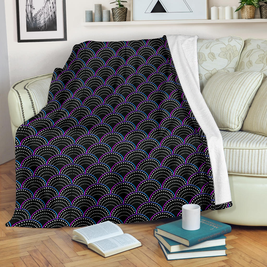 Mermaid Pattern Print Design 09 Premium Blanket